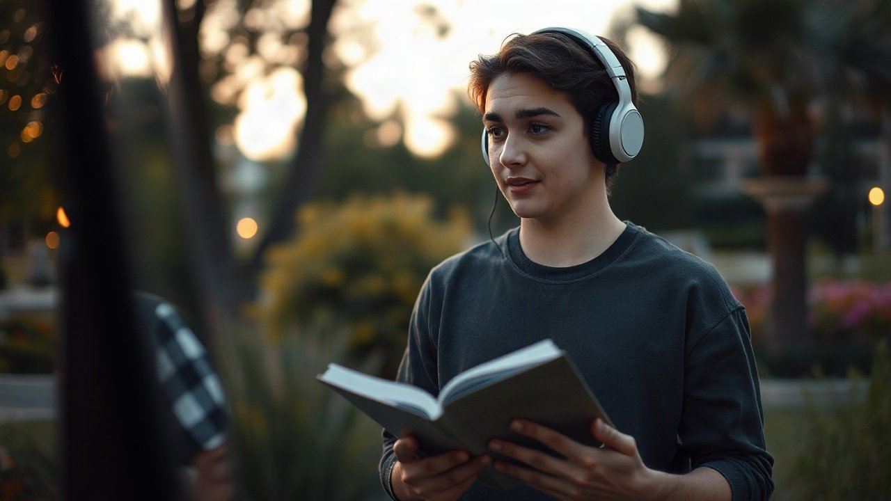 Editorial scene illustrating Listening to Your Own Recorded Affirmations
