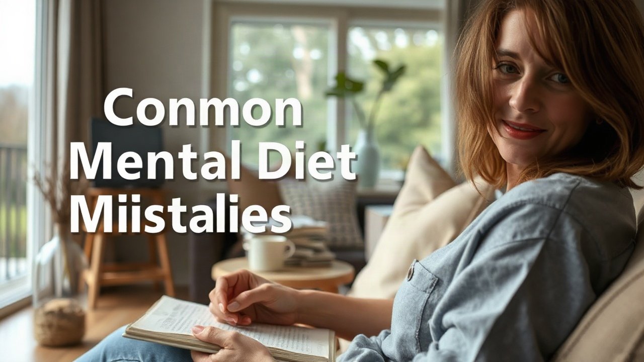 Editorial scene illustrating Common Mental Diet Mistakes