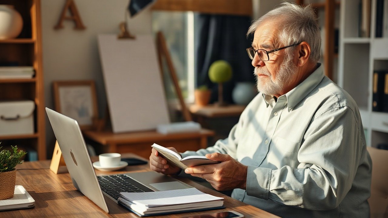 Editorial scene illustrating How to Track Progress With Future-Self Work Without Obsessing