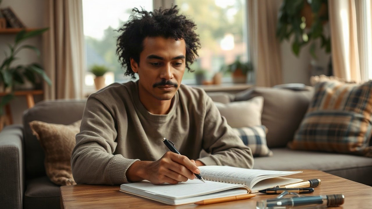 Editorial scene illustrating Manifestation Journaling for Beginners