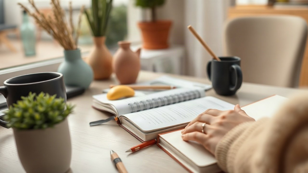 Editorial scene illustrating Mental Diet Template: A Simple Version You Can Reuse