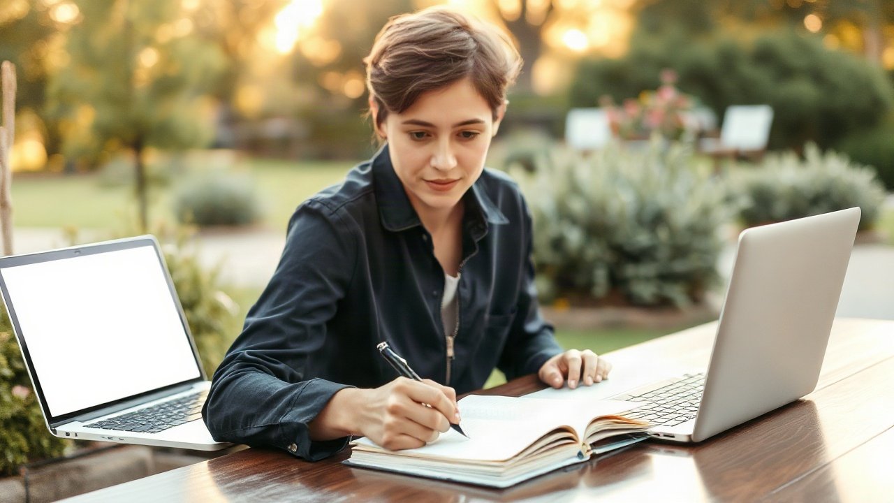 Editorial scene illustrating Self-Concept Work for Study: A Practical Guide