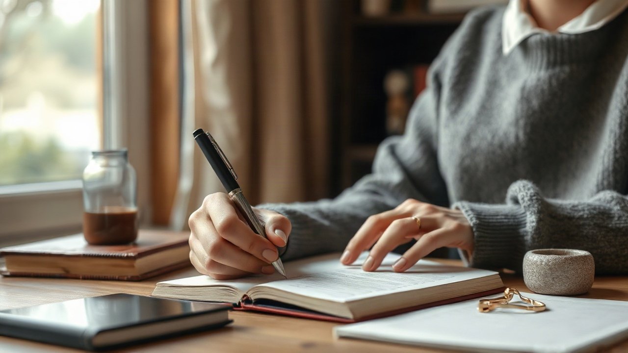 Editorial scene illustrating Journal Prompts for Fear Of Change