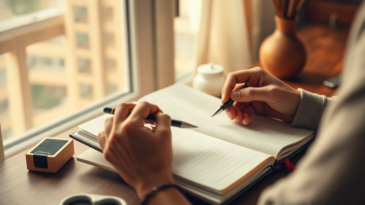 Editorial scene illustrating Journal Prompts for Fear Of Losing What You Gain