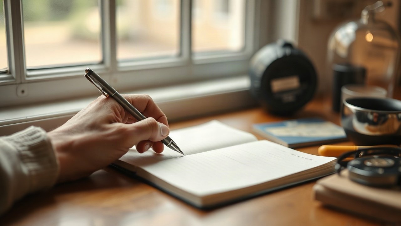 Editorial scene illustrating Journal Prompts for Feeling Undeserving Of Money