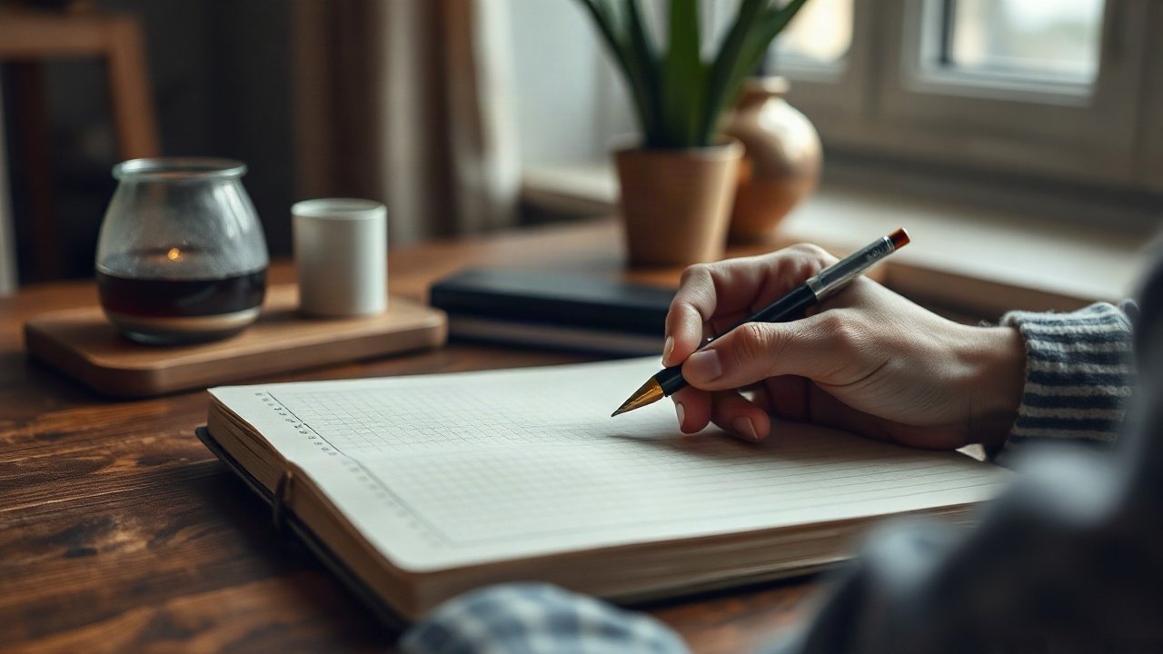 Editorial scene illustrating Journal Prompts for Not Trusting Yourself