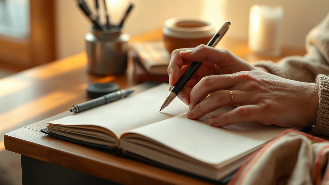 Editorial scene illustrating Journal Prompts for Perfectionism