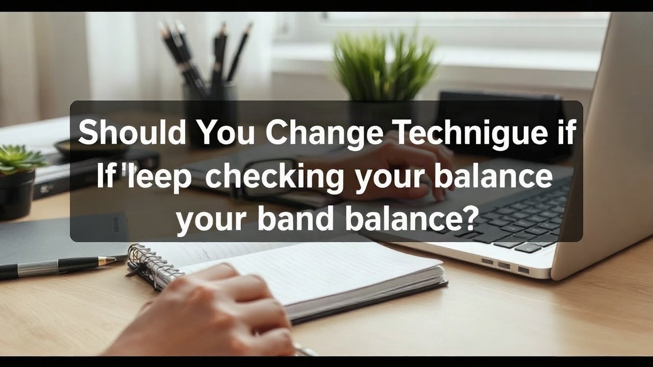 Editorial scene illustrating Should You Change Technique If I keep checking my bank balance?