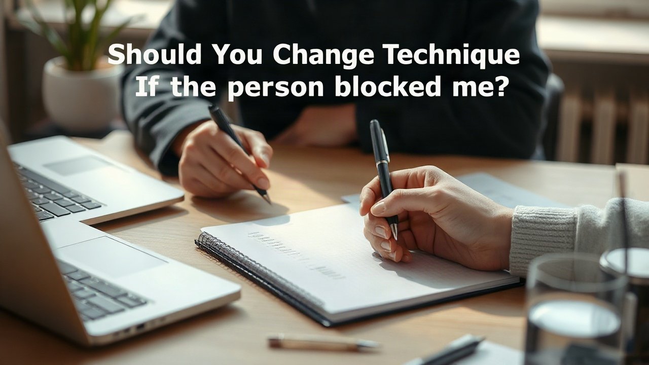 Editorial scene illustrating Should You Change Technique If the person blocked me?