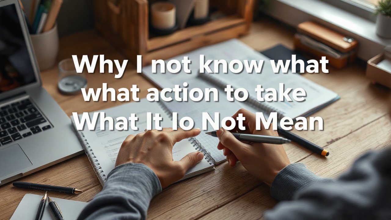 Editorial scene illustrating Why I do not know what action to take — and What It Does Not Mean