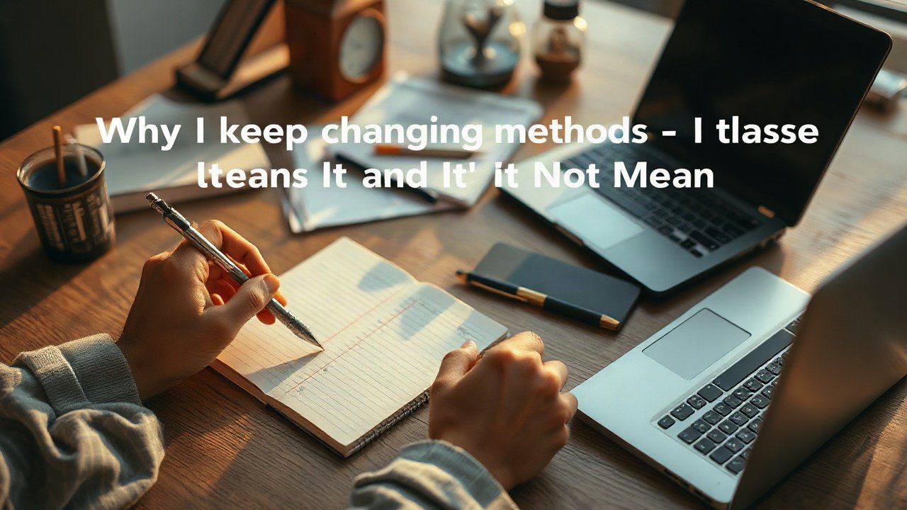 Editorial scene illustrating Why I keep changing methods — and What It Does Not Mean