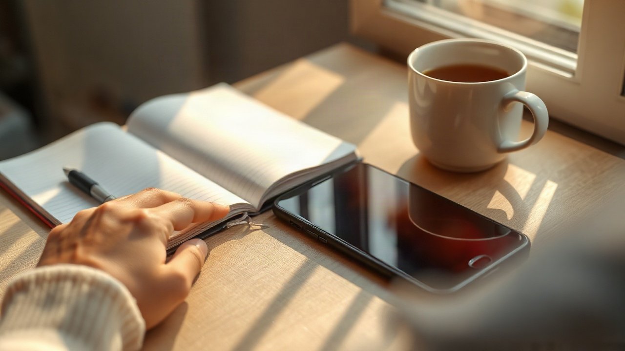 Editorial scene illustrating Why I keep checking my phone — and What It Does Not Mean