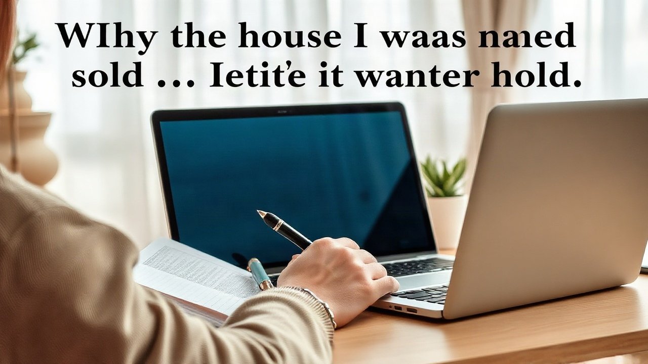 Editorial scene illustrating Why the house I wanted sold — and What It Does Not Mean