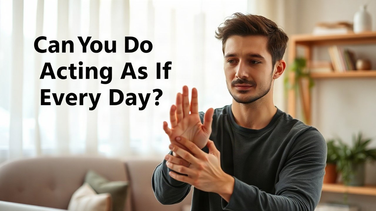 Editorial scene illustrating Can You Do Acting As If Every Day?