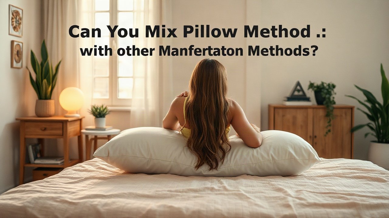 Editorial scene illustrating Can You Mix Pillow Method With Other Manifestation Methods?
