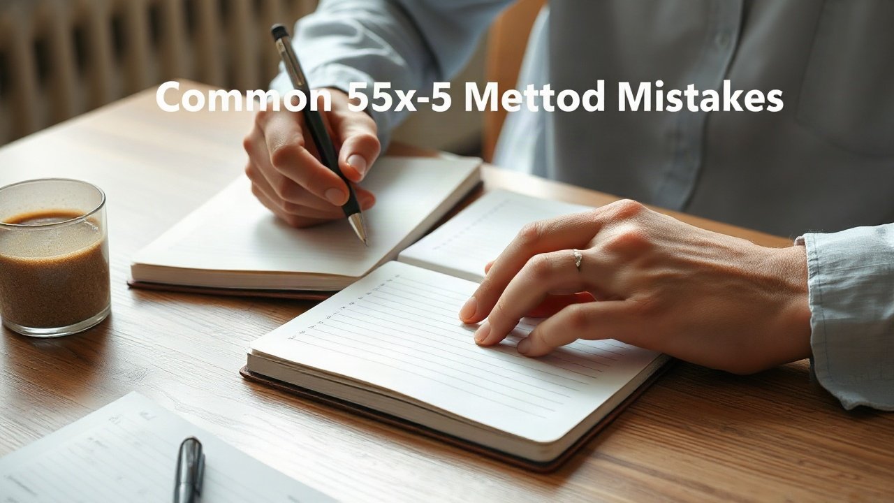 Editorial scene illustrating Common 55x5 Method Mistakes