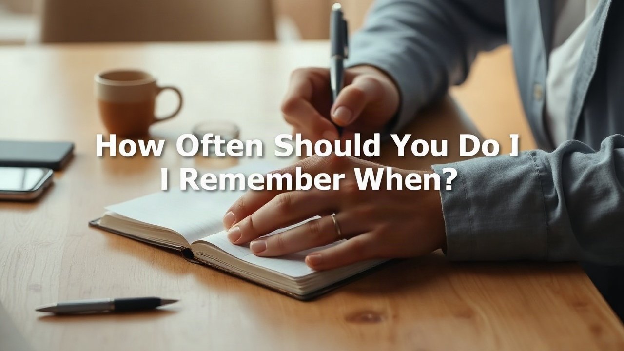 Editorial scene illustrating How Often Should You Do I Remember When?