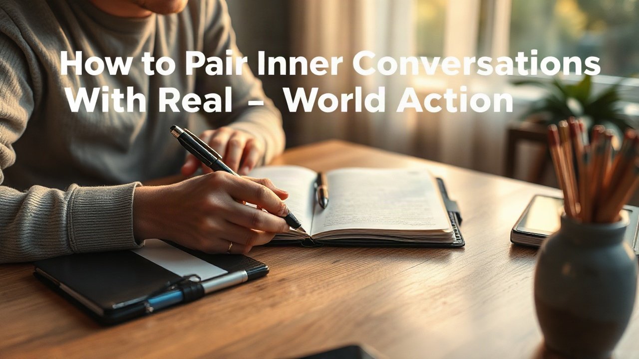 Editorial scene illustrating How to Pair Inner Conversations With Real-World Action