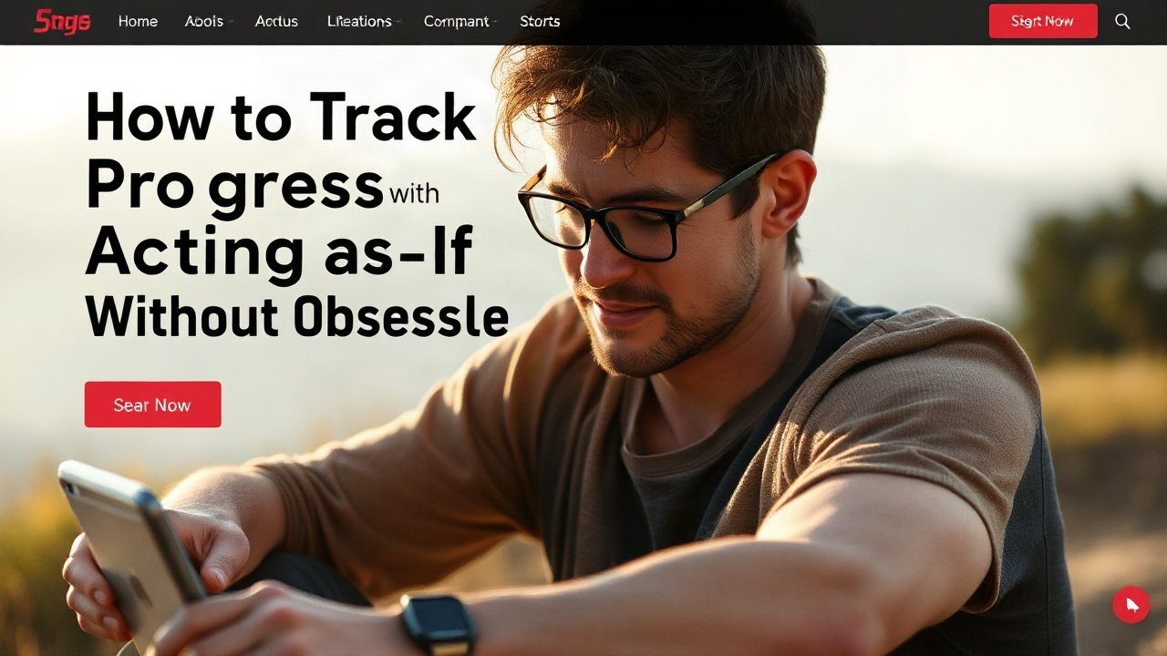 Editorial scene illustrating How to Track Progress With Acting As If Without Obsessing