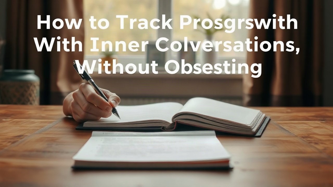 Editorial scene illustrating How to Track Progress With Inner Conversations Without Obsessing