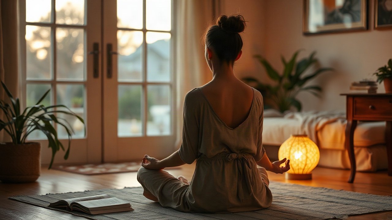 Editorial scene illustrating Meditation for Manifestation Template: A Simple Version You Can Reuse