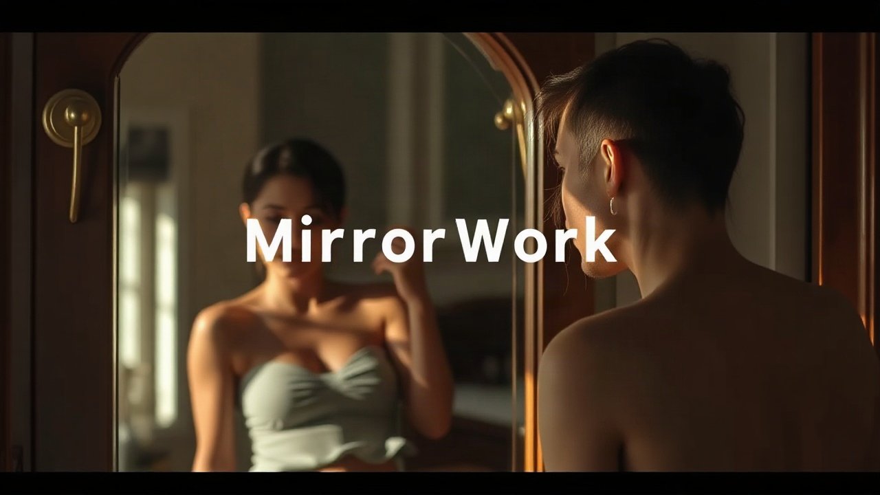 Editorial scene illustrating Mirror Work Template: A Simple Version You Can Reuse