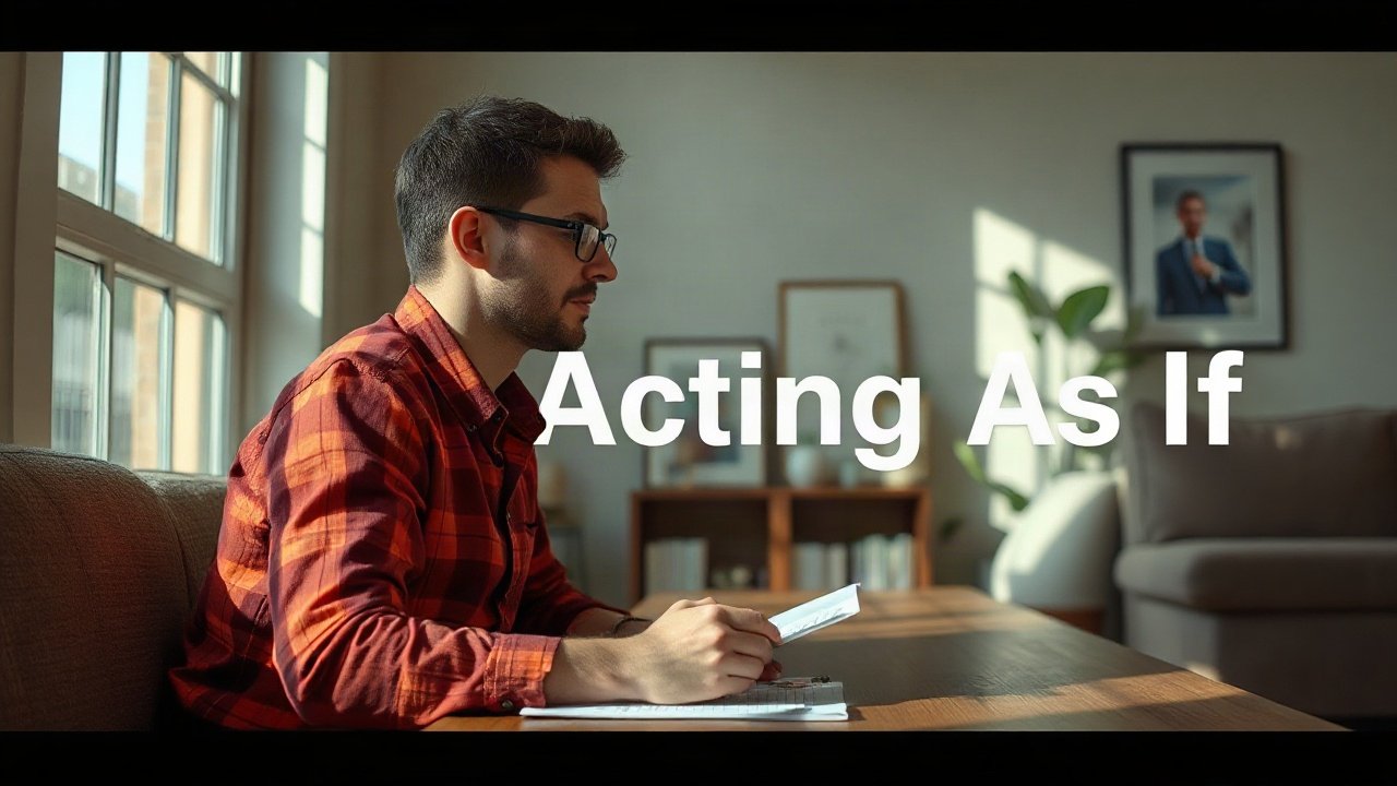 Editorial scene illustrating The Psychology Behind Acting As If