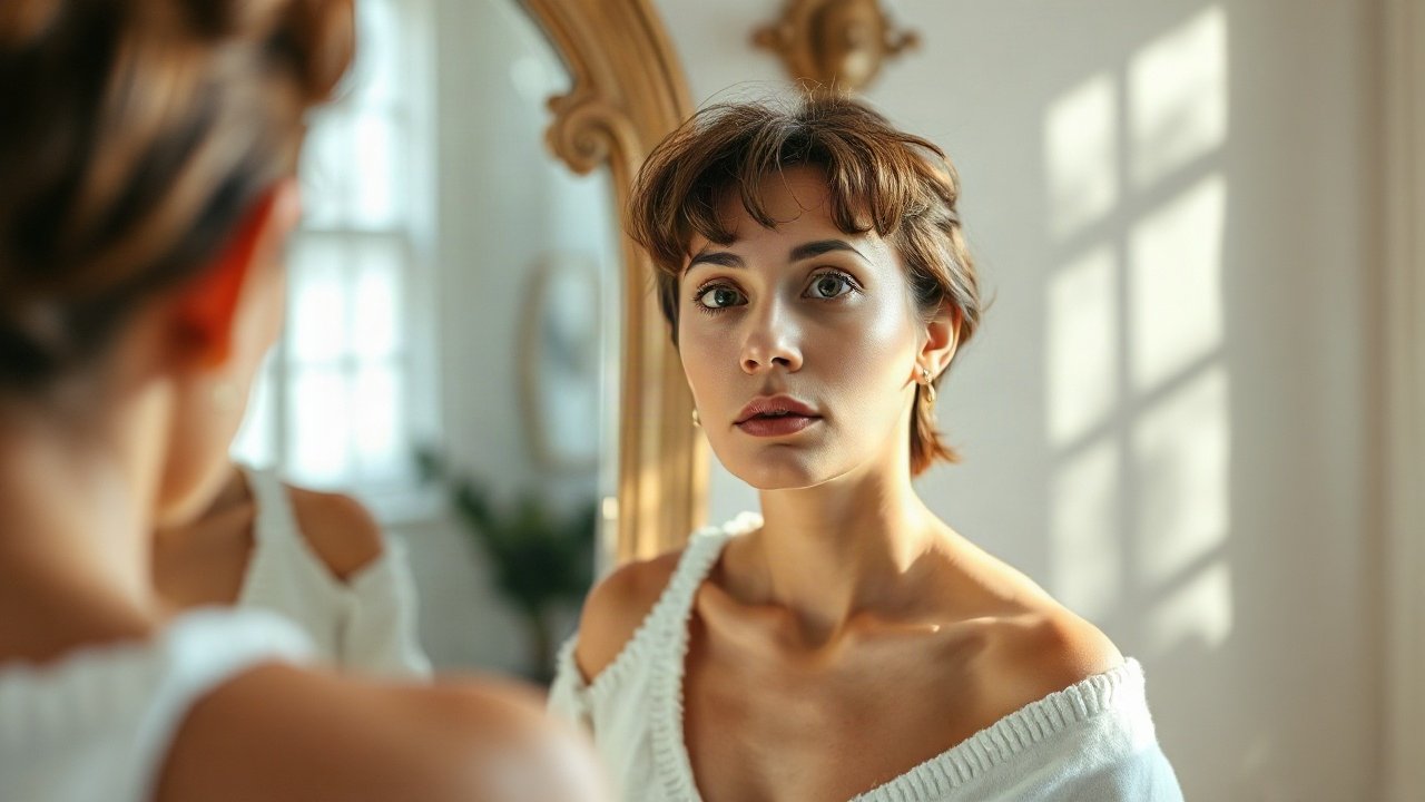 Editorial scene illustrating The Psychology Behind Mirror Work