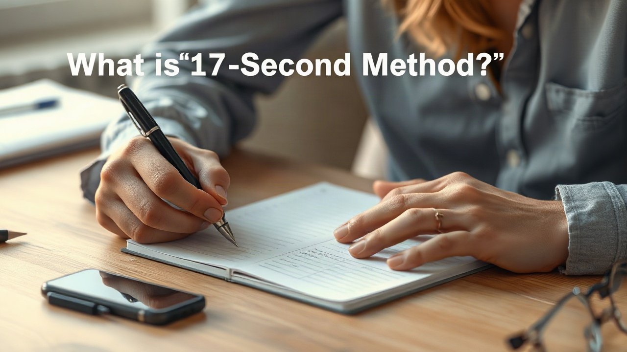 Editorial scene illustrating What Is 17-Second Method?