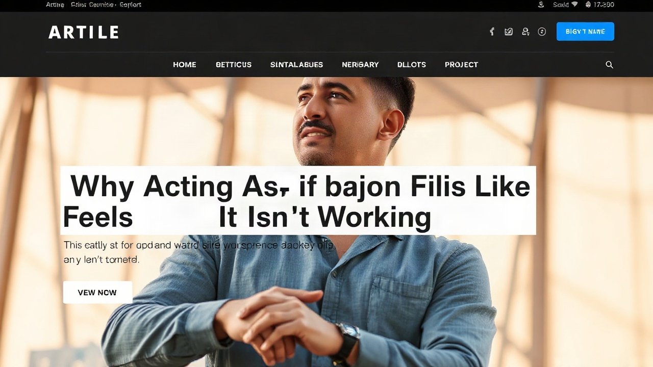 Editorial scene illustrating Why Acting As If Feels Like It Isn't Working