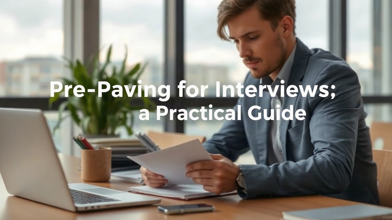Editorial scene illustrating Pre-Paving for Interviews: A Practical Guide