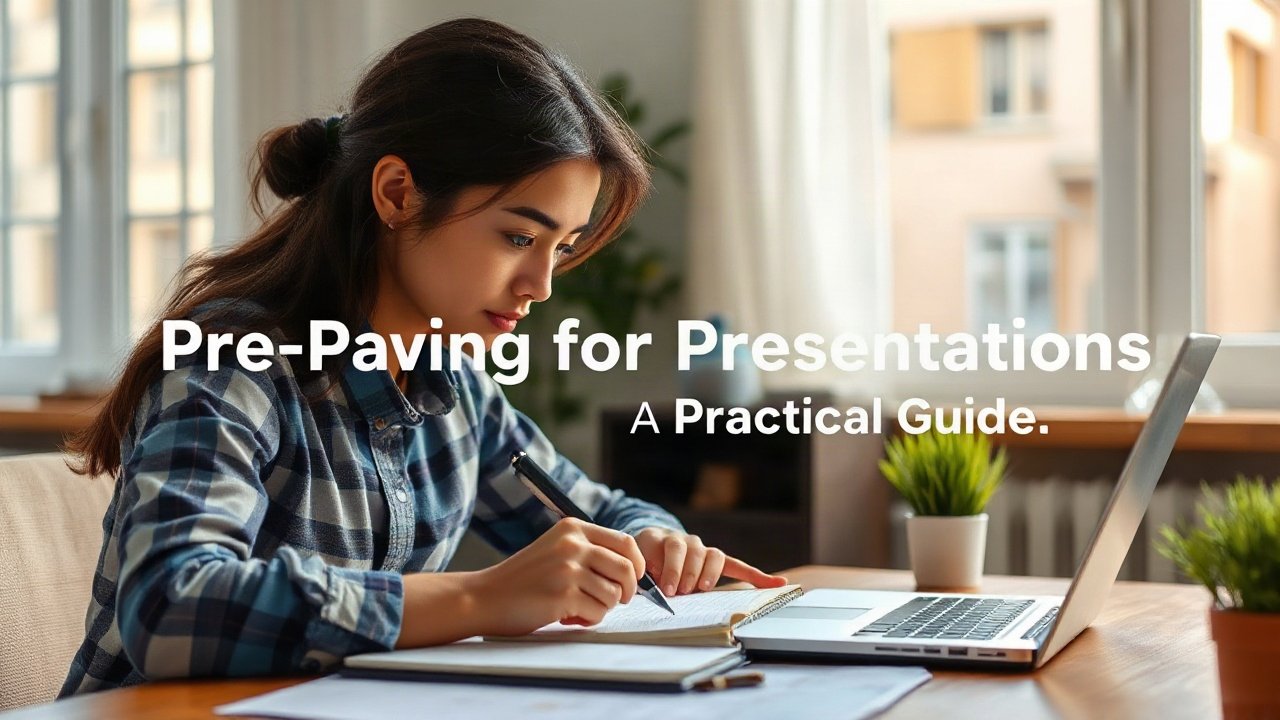 Editorial scene illustrating Pre-Paving for Presentations: A Practical Guide