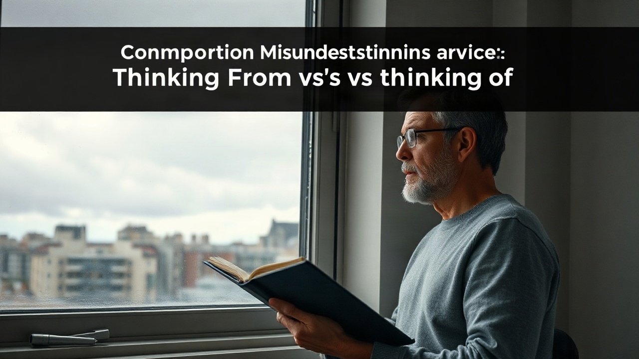 Editorial scene illustrating Common Misunderstandings About Thinking From vs Thinking Of