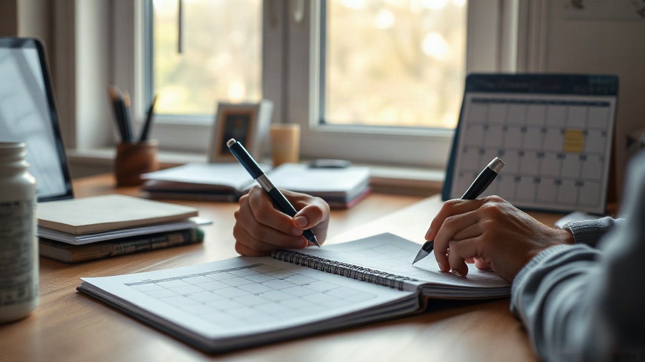 Editorial scene illustrating Goal setting and Manifestation: The Useful Connection Without the Hype