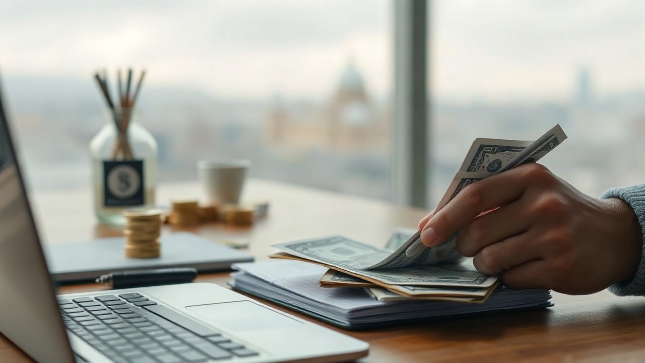 Editorial scene illustrating Common Blocks When Manifesting Financial Stability