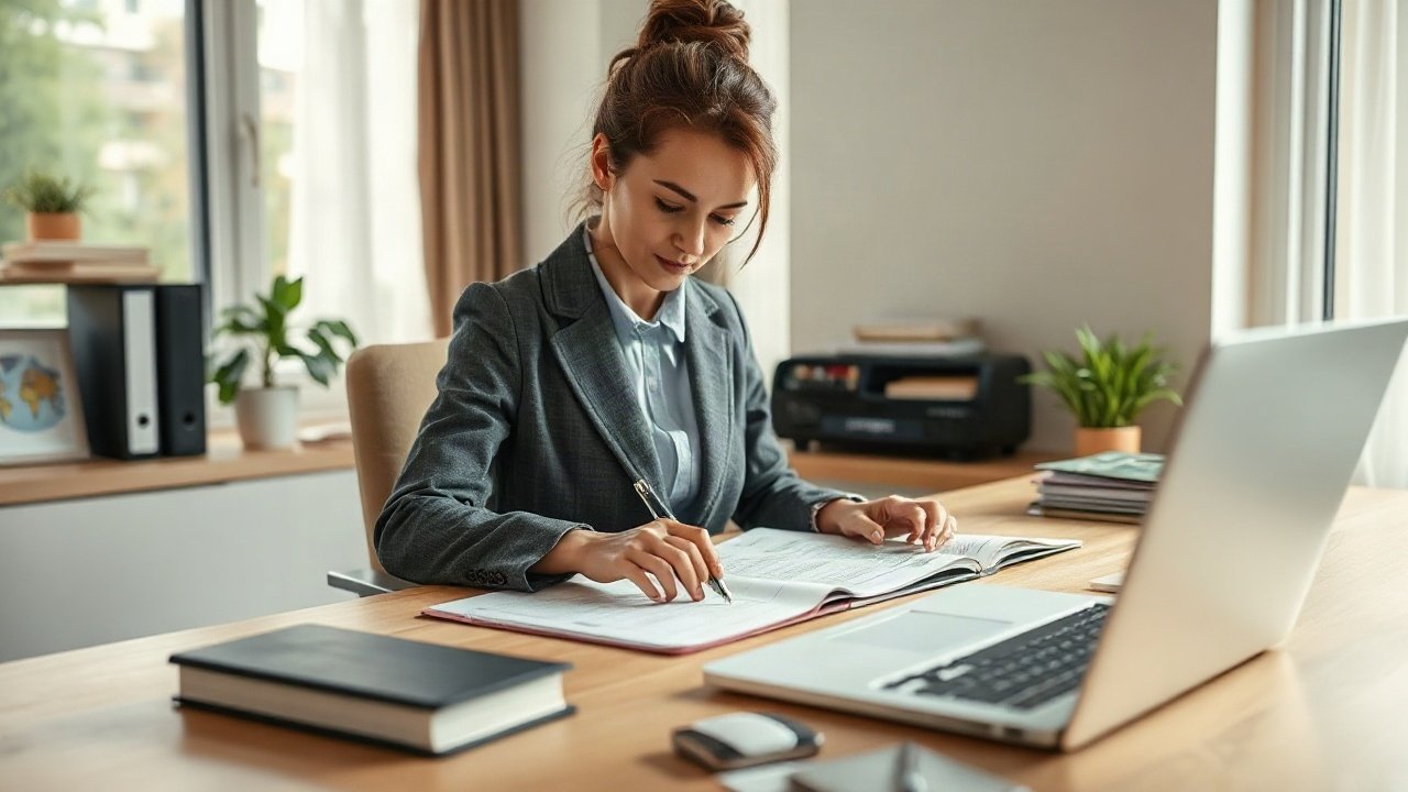 Editorial scene illustrating How to Manifest Career Change Without Ignoring the Real-World Work