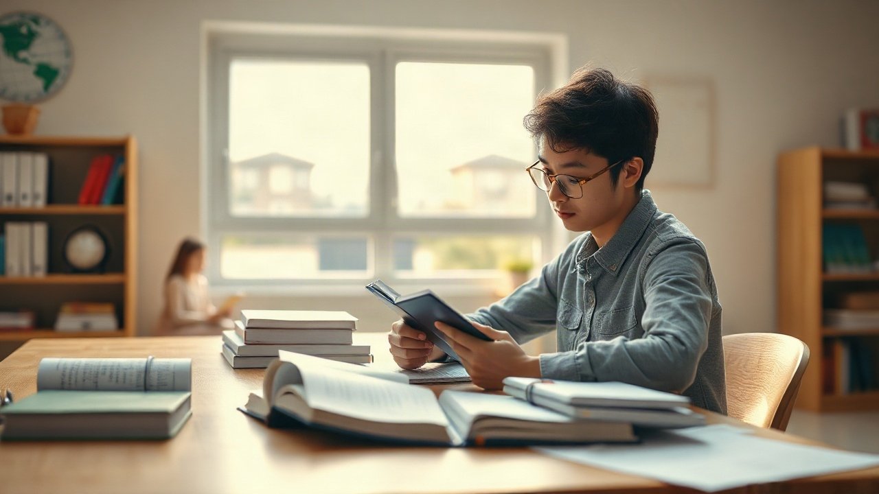 Editorial scene illustrating How to Manifest Good Grades Without Ignoring the Real-World Work