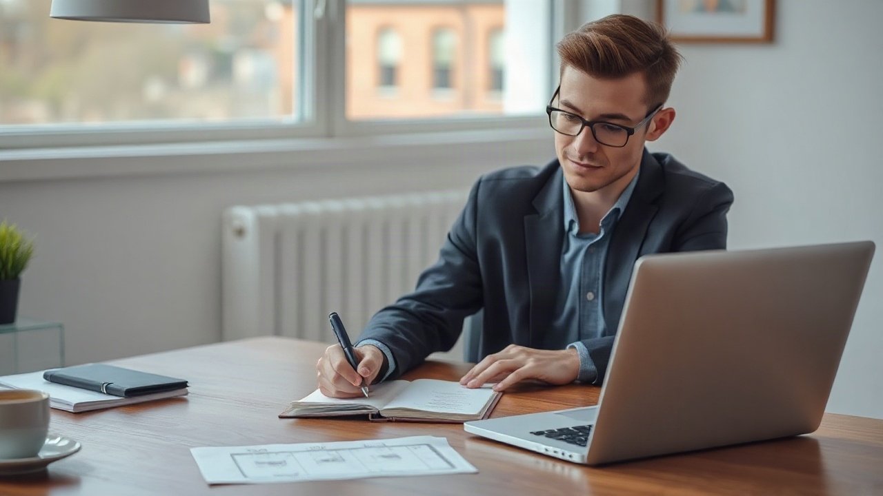 Editorial scene illustrating How to Track Real Progress Toward Career Change