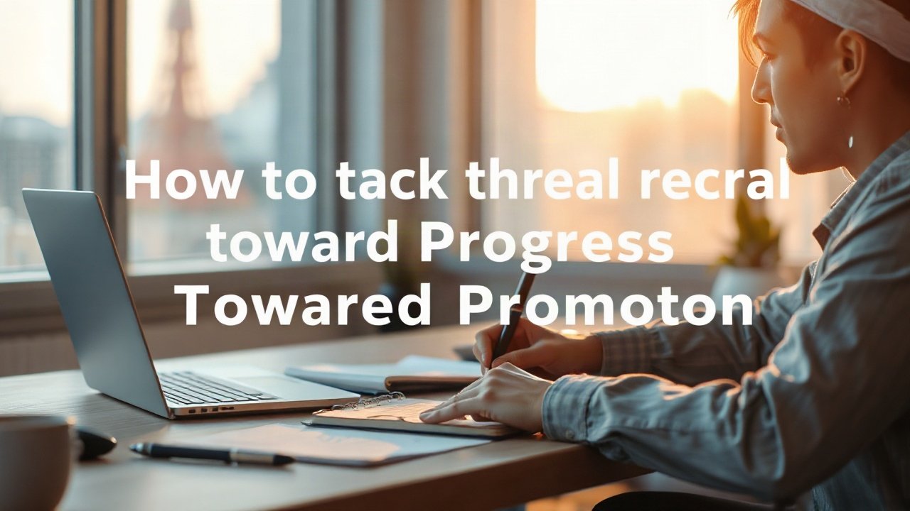 Editorial scene illustrating How to Track Real Progress Toward Promotion