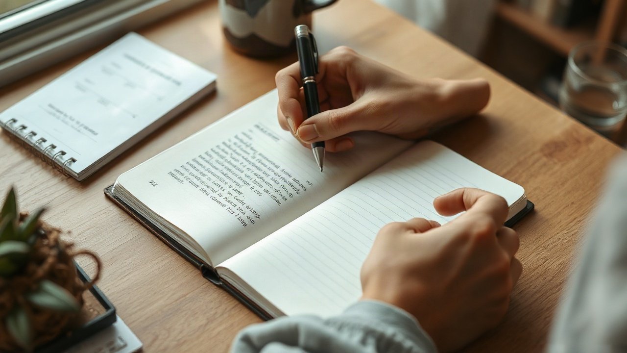 Editorial scene illustrating Journal Prompts for Manifesting Dating