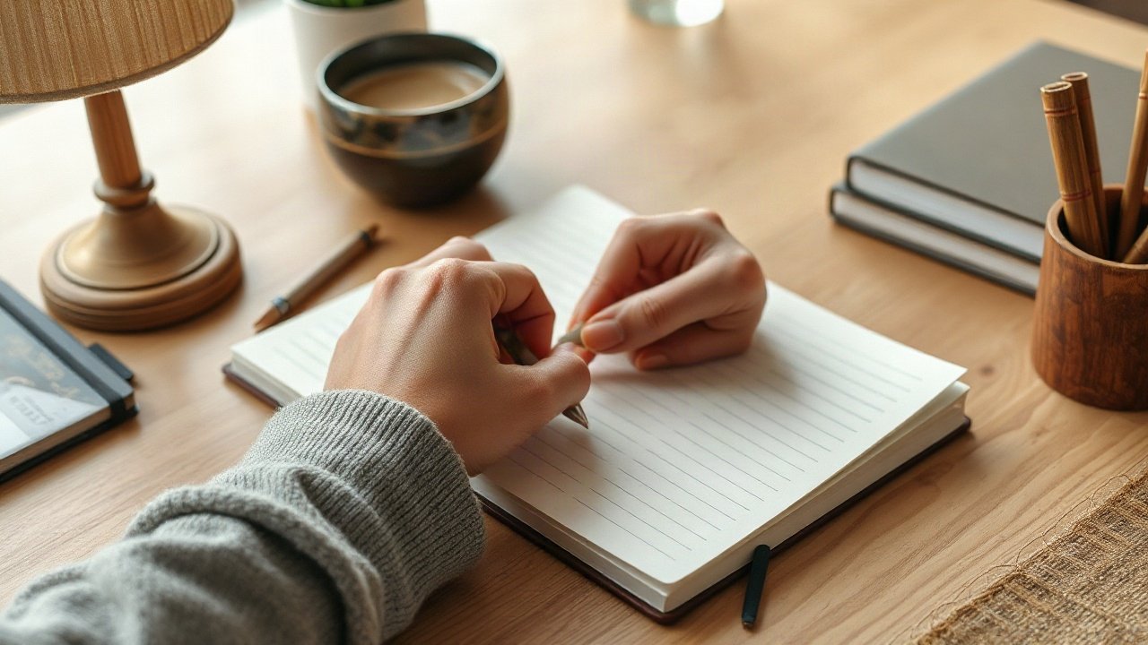 Editorial scene illustrating Journal Prompts for Manifesting Finding Clients