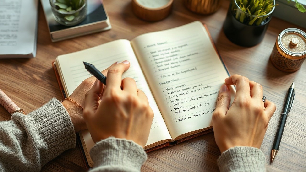 Editorial scene illustrating Journal Prompts for Manifesting Marriage