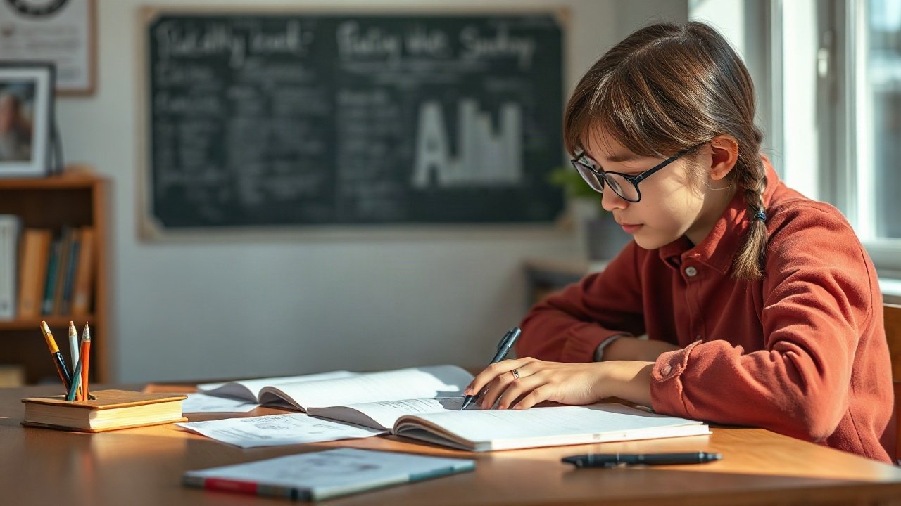 Editorial scene illustrating Manifesting Good Grades: What to Focus on and What You Can Control