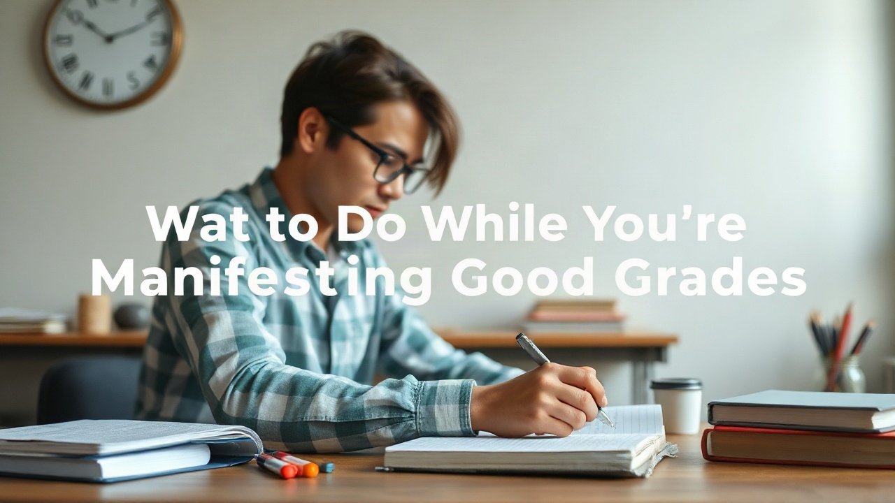 Editorial scene illustrating What to Do While You're Manifesting Good Grades