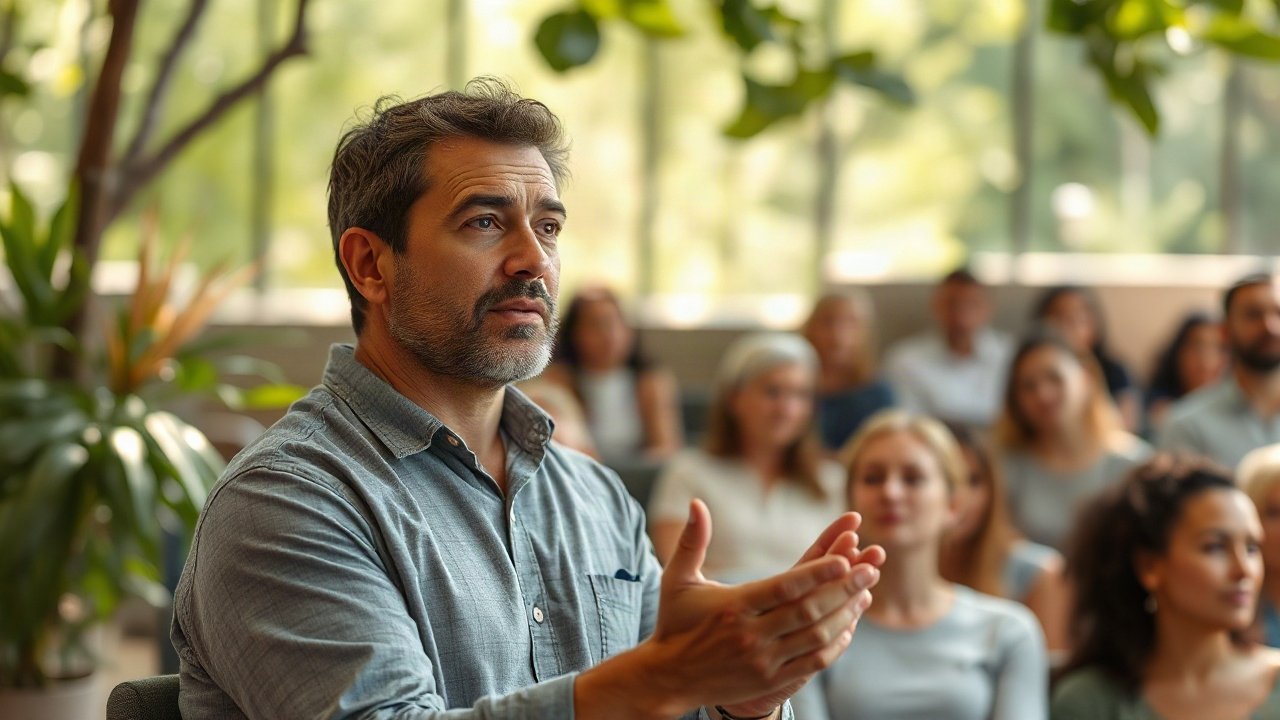 Editorial scene illustrating What to Do While You're Manifesting Public Speaking