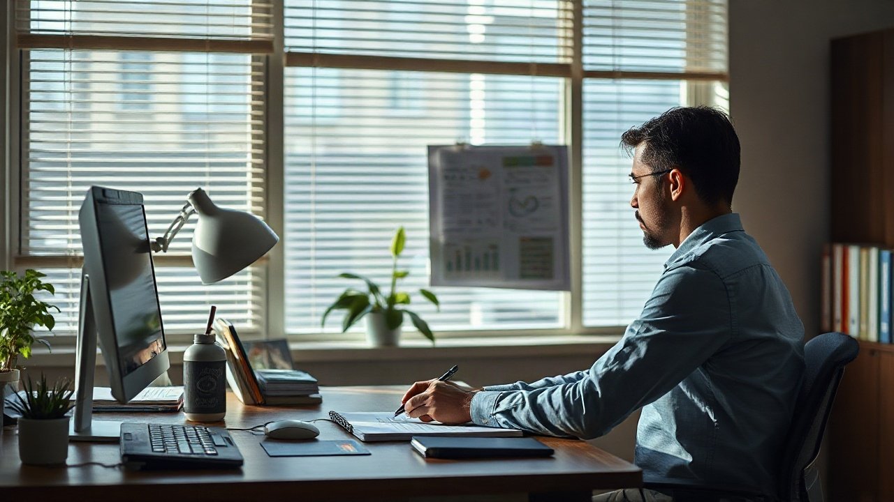 Editorial scene illustrating When to Persist and When to Change Your Plan for Career Change