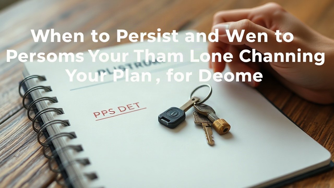 Editorial scene illustrating When to Persist and When to Change Your Plan for Dream Home