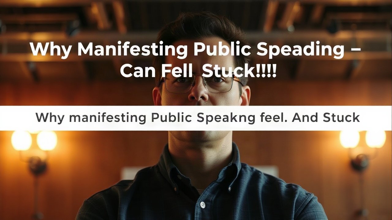 Editorial scene illustrating Why Manifesting Public Speaking Can Feel Stuck