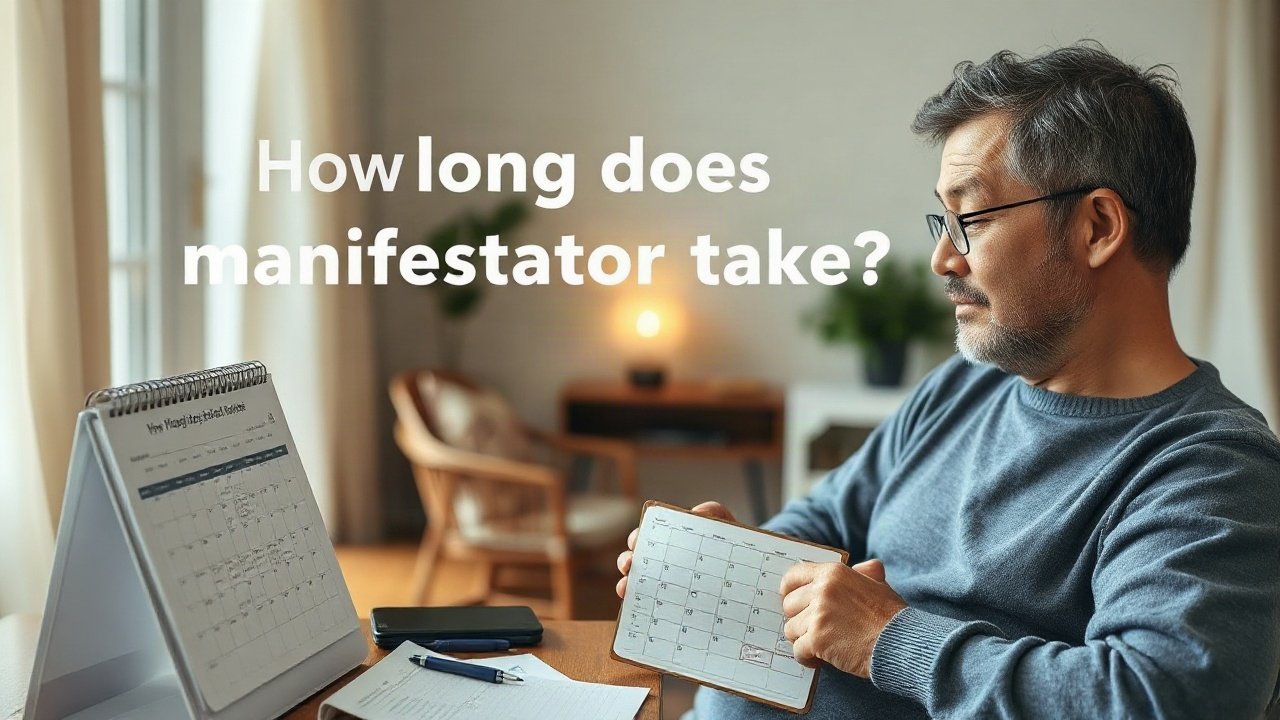 Editorial scene illustrating How long does manifestation take?