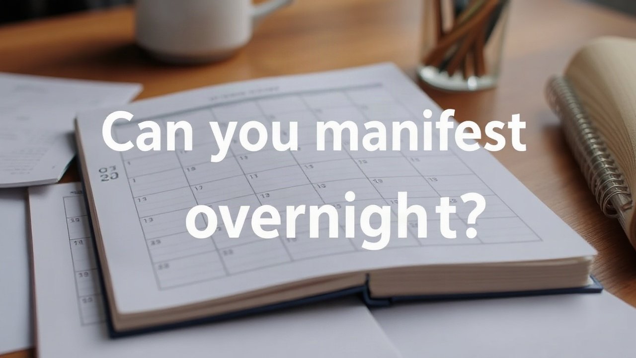 Editorial scene illustrating Can you manifest overnight?